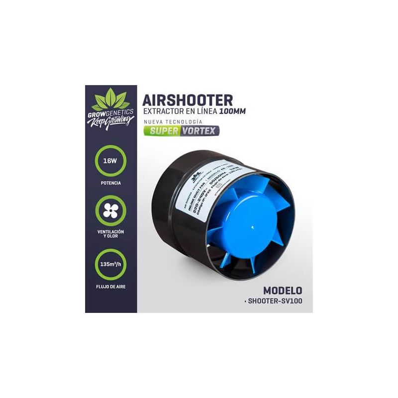 grow-genetics-extractor-en-linea-100mm Extractor Indoor 100mm - Grow Genetics - Imagen 1
