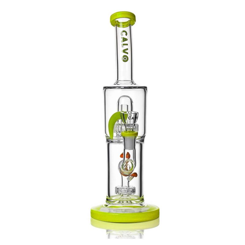 bong-hongo-shower-head-35cm-green-calvo-glass BONG HONGO SHOWER HEAD 35CM -CALVO GLASS - Imagen 1